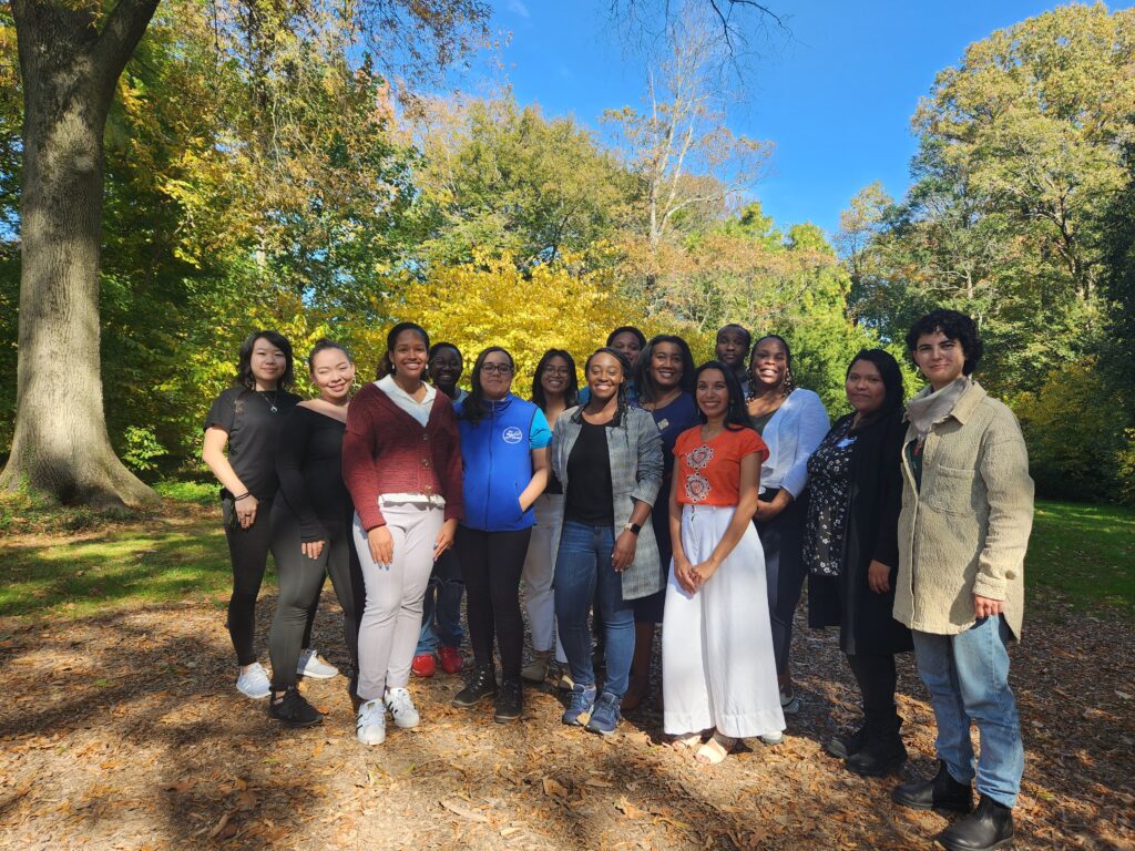 Group photo of the cohort outside